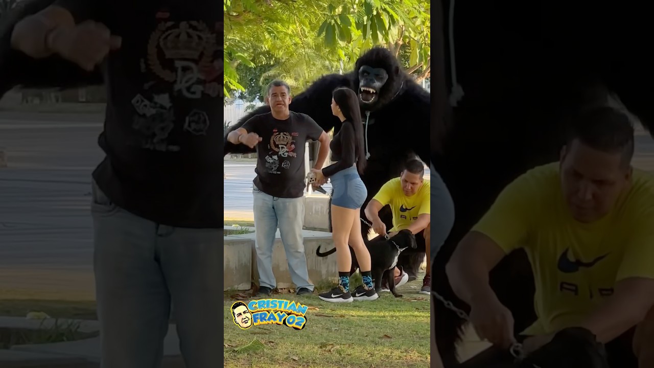 Cambiando mascotas 🦮 /🦍 Changing pet fake gorilla prank. Disfraz falso 