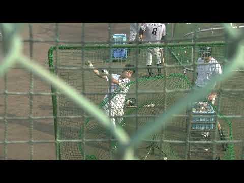 鈴木将平選手(埼玉西武ライオンズ 静岡高校出身) ティーバッティング くふうハヤテベンチャーズ 2025/8/24 豊橋球場
