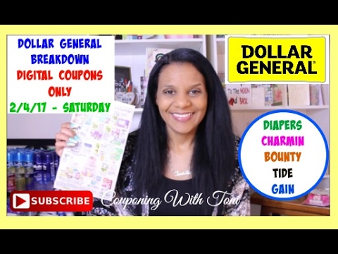 Dollar General BREAKDOWN Digital Coupons ONLY ~ 2/4/17 | Diapers. Charmin, Bounty & More!