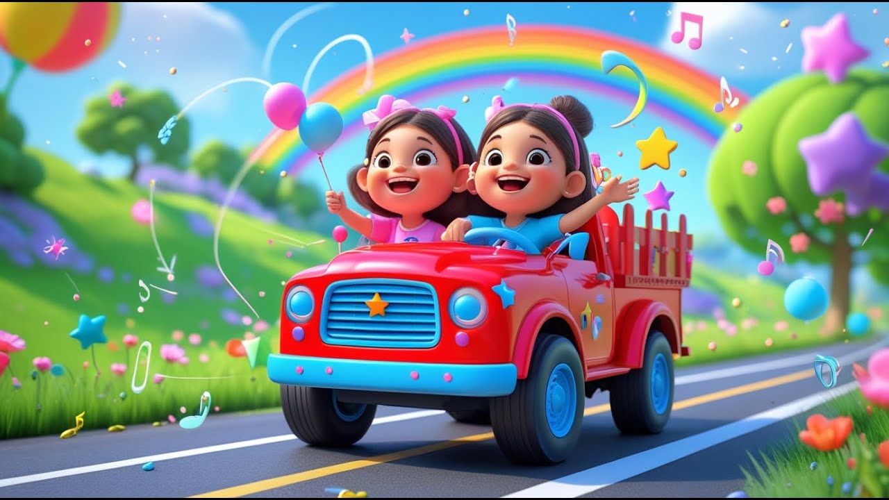 🚛 Большой красный грузовик с Чунни Мунни 🌈🎵 | Веселая песенка про грузовик для детей | Детские пе...