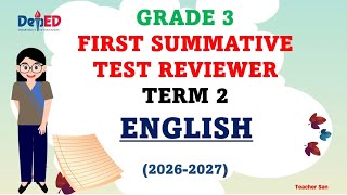 ENGLISH 3 TERM 2 FIRST SUMMATIVE TEST REVIEWER 