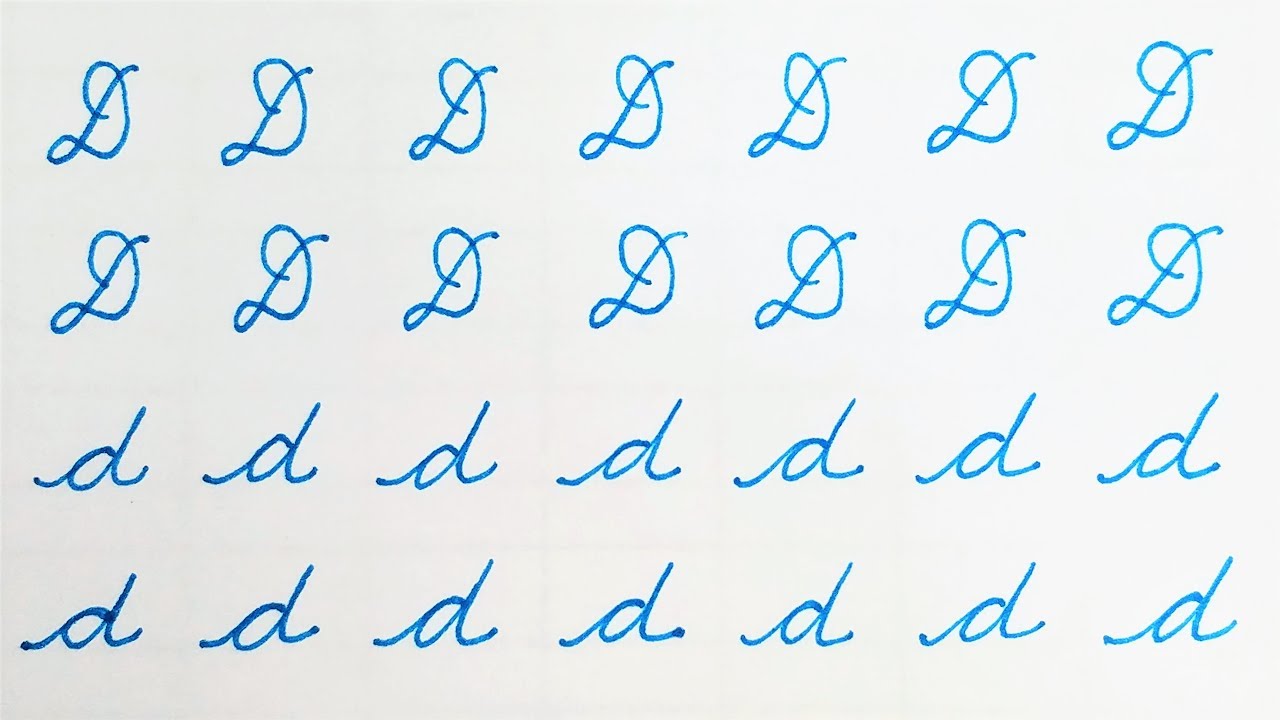 Cursive Letter D SVG