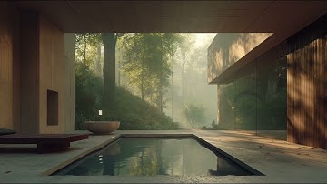 brutalist ambient || pool house || morning