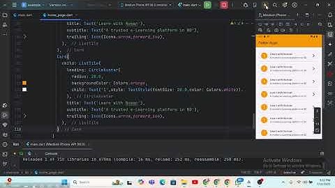 Lesson 12: ListView | ListTile | Flutter Apps Development Course Bangla | Learn with Noman