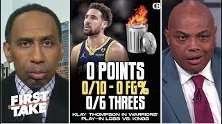 FIRST TAKE | Stephen A. reacts to Charles blunt message for Klay Thompson \& his future with Warriors