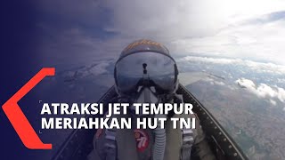 Atraksi Jet Tempur F-16 Meriahkan HUT ke-77 TNI