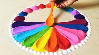 Simple Rani With Niddle Simple Diwali Rani Laxmipujan Rani Easy Rani Kolam