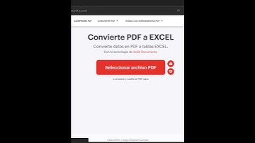 Convertir archivos PDF a Excel #shorts