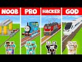 Minecraft NOOB vs PRO vs HACKER vs GOD: FAMILY TRAIN STATION CHALLENGE in Minecraft / Animation