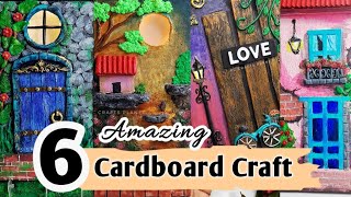 6 Amazing things to make out of Cardboard | waste materials craft ideas | PC Crafts Planet