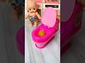 Satisfying with Unboxing & Review Pink Funny Toilet and Baby Set Toys, ASMR Videos