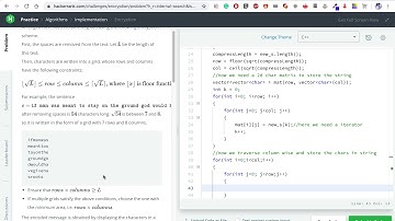 HackerRank Encryption Medium C++