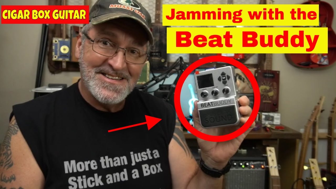 Cigar Box Guitar - Jamming with my Buddy. The Beat Buddy.