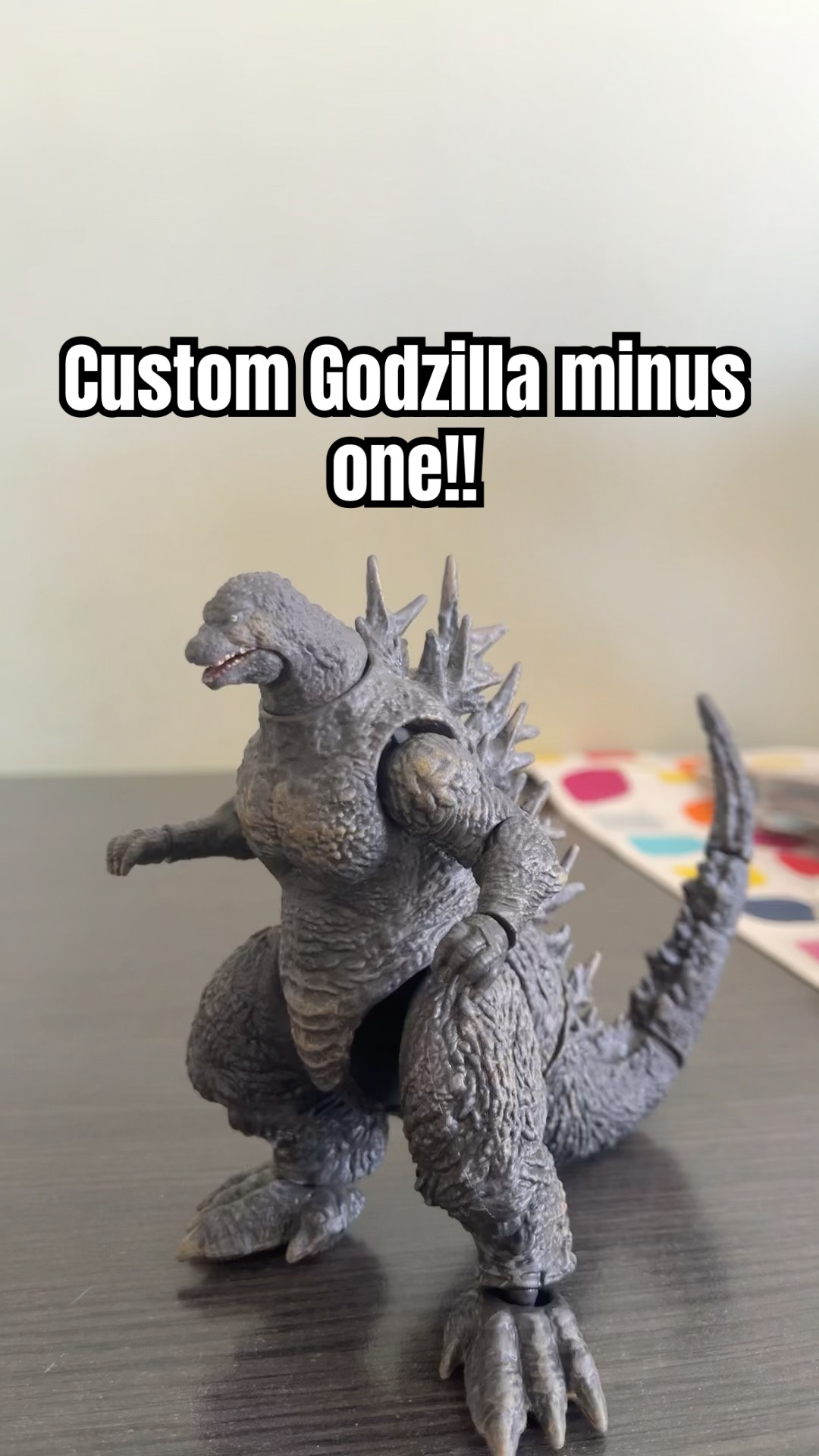 Custom Godzilla minus one #godzilla #repaint #actionfigure #bandai