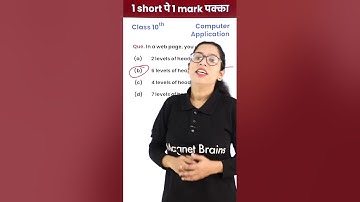 In a Web Page, You Can Place - 10th Comp Application - 1 Video 1 Mark पक्का for Board Exam! #Shorts