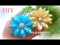 Посмотрите как Просто 😍 Удивительные ЦВЕТЫ из ЛЕНТ 😍DIY Ribbon Flowers| Easy Flower Making| Ola ameS