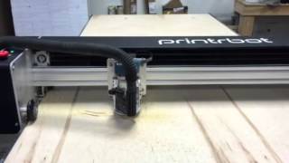 Printrbot Crawlbot starts cutting a wine rack