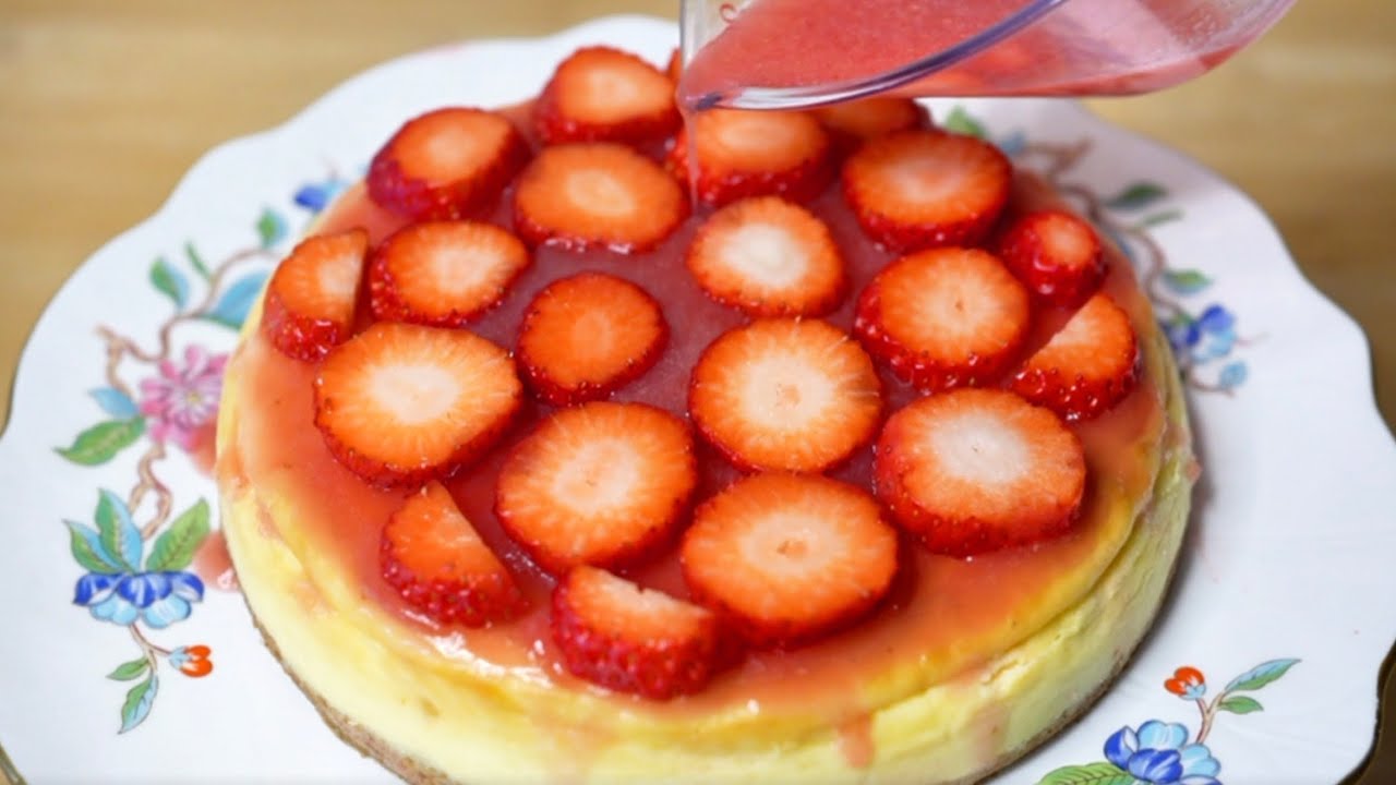 (SUB) 꿈빛 파티시엘 감딸기 케이크 느낌 딸기 케이크 만들기 🍓딸기 디저트중 비주얼 1등🍓자르면 감탄 나오는 딸기 젤리 치즈케이크 🧀