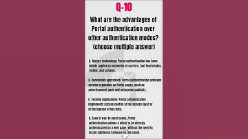 🌐 Why Portal Authentication Still Reigns | Full Advantages Explained | HCIE-WLAN H12-351 MCQ ✅