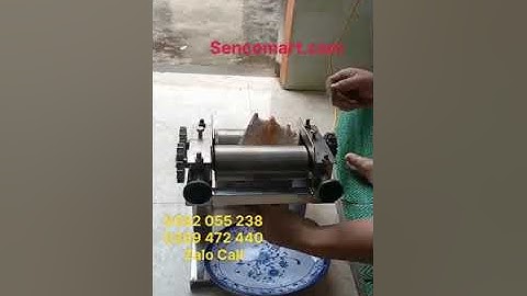 Video Tét thử máy cán khô Mực Chạy Điện công suất 200w inox