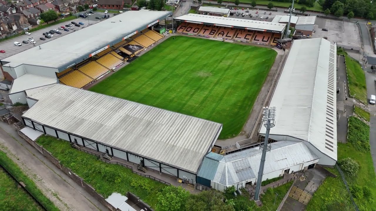 Vale Park,Port Vale Football Club,Capacity 15,395.