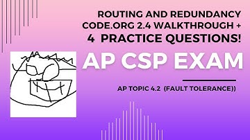 AP CSP Topic 4.2 - Routers and Redundancy - Code.org Unit 2.4 walkthrough - PLUS 4 practice MCQs!!