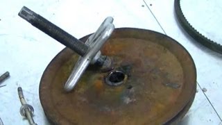 HowTo Remove A Seized Snowblower Auger Pulley  video