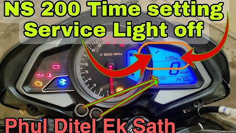 Pulsar ns 200 time setting, ns 200 clock setting, ns 200 service light off