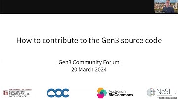 Gen3 Community Forum - How to contribute to the Gen3 source code - March 2024