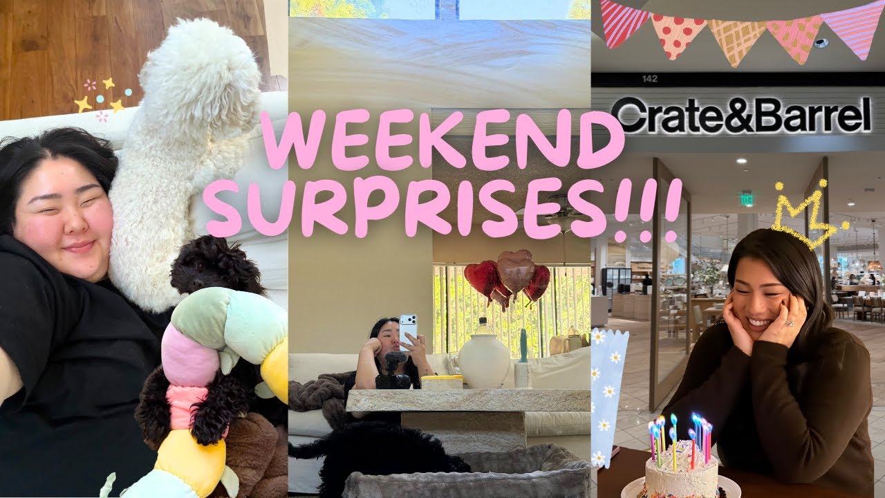 Weekend Vlog | best weekend surprise!!! + b-day dinner hosting, errands & shopping w/ bff ♡