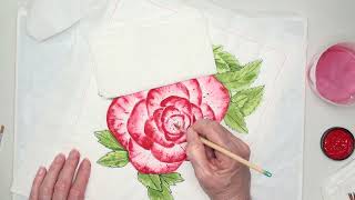 Free-Motion Quilted Roses - Part 3 Painting the Roses