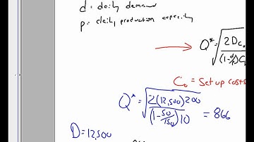 Economic Production Lot Size Part 2