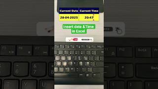 insert Current Date & Time⏱️// #excel #shorts #formula #youtube