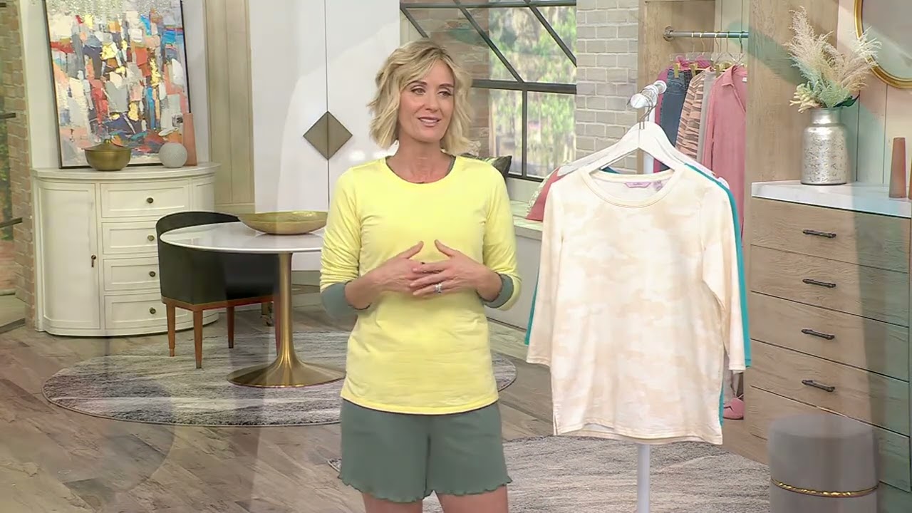 AnyBody Beach Wash French Terry Top on QVC