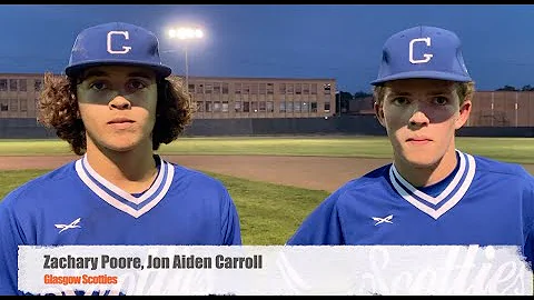 Glasgow pitchers Zachary Poore, Jon Carroll, May 1...
