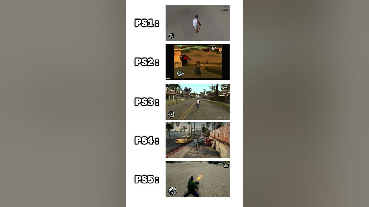 GTA SA PS1 VS PS2 VS PS3 VS PS4 VS PS5 #pcbuild #pc #pcgaming #gamingpc #gpu #graphics #graphicscard