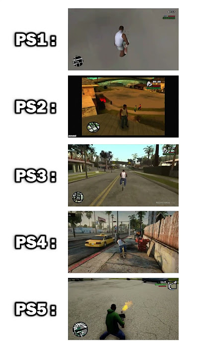 GTA SA PS1 VS PS2 VS PS3 VS PS4 VS PS5 #pcbuild #pc #pcgaming #gamingpc #gpu #graphics #graphicscard