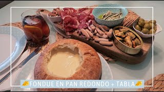 ? FONDUE EN PAN REDONDO + TABLA ?