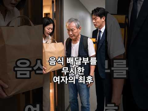 음식 배달부를 무시한 여자의 최후 #반전 #감동 #사이다