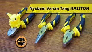 Cobain 3 Tang 6 Inch Satin dari Hasston - Potong Kupas Kabel - Lancip Kombinasi - Karet Kombinasi