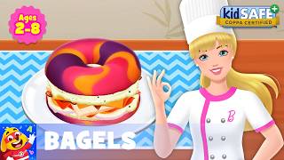 Make BAGELS with BARBIE | Cooking Games For Kids | Barbie Adventures | Kiddopia screenshot 1