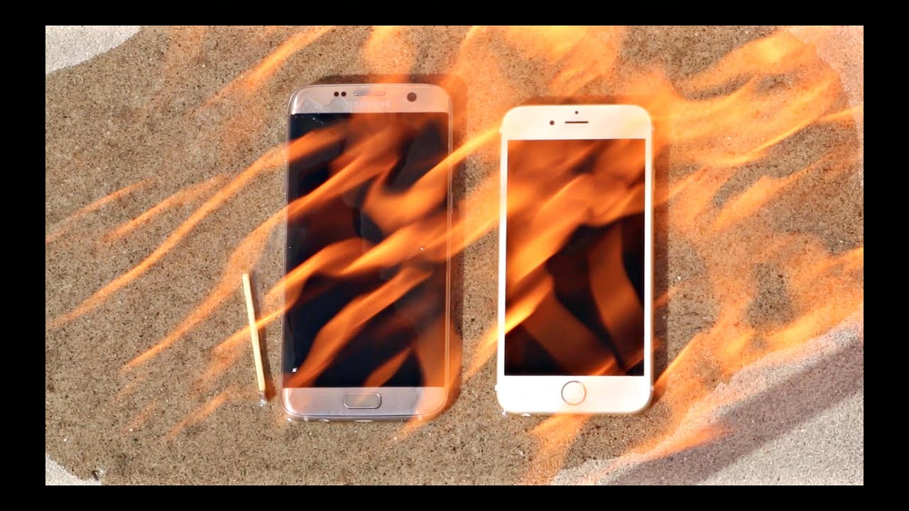 Apple iPhone 6s vs Samsung Galaxy S7 Edge Fire and Burn Test! WILL IT
