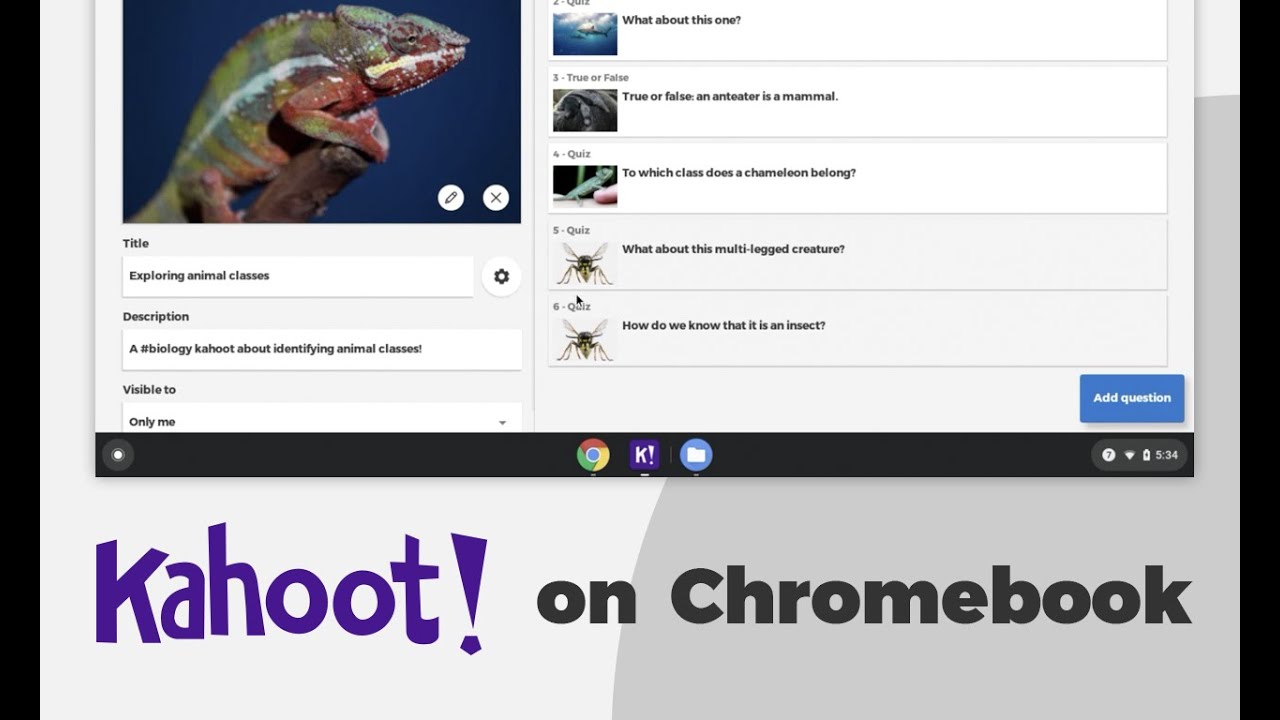 The Kahoot App On Chromebooks Youtube