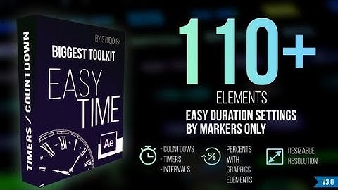 Countdown Timer Toolkit Easy Time AFTER EFFECTS Template Videohive 27473264