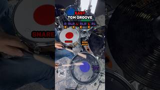 Easy Tom Groove For New Drummers 🥁 #drums