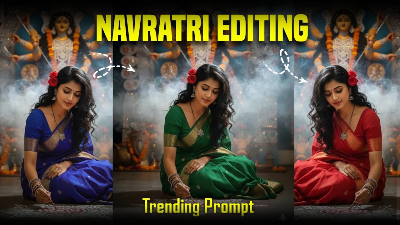 Trending Navratri Girl 2025 Ai Photo Editing Prompt | Google Gemini Ai Photo Editing 🔥