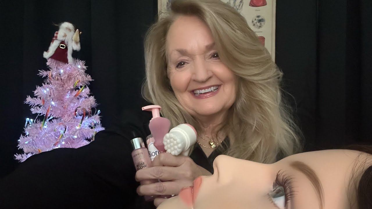 ASMR The Lady at the Crystal Shop Gives You a Rose Quartz Facial 🔮