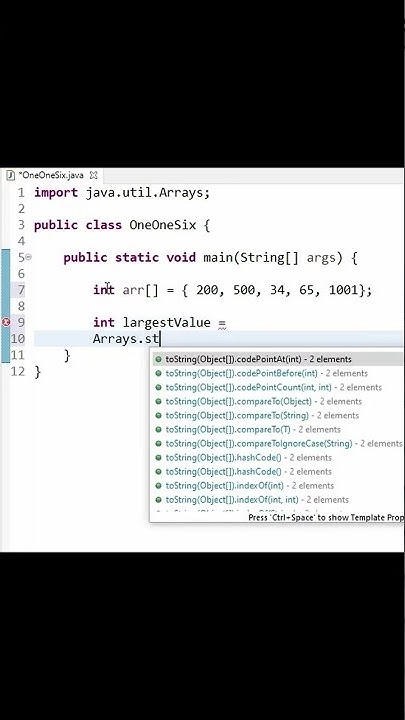 Shortcut to find maximum element in an array - Java Program. - YouTube