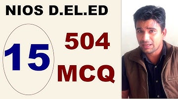 #15 - Course 504 Math MCQ Test, NIOS D.EL.ED | Online Partner