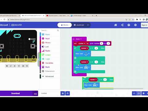 Microsoft MakeCode Micro:bit Project 24: 'Selection And  Randomization' Created by Trishanth Kumar